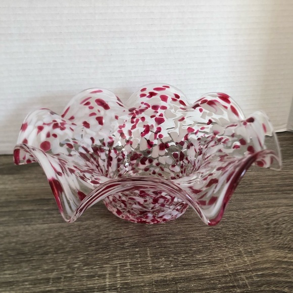 Vtg Chalet Glass End of Day Art Glass Bowl - Picture 9 of 15